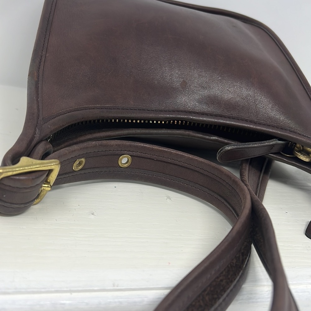 Coach Dark Brown Leather Hobo Bag with Gold Hardware - Picture 7 of 15
